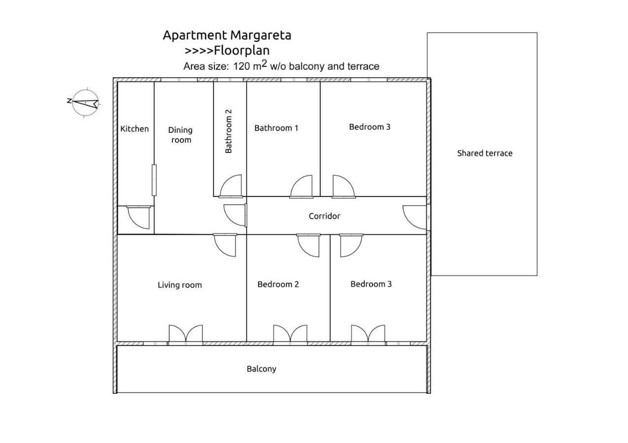 Apartments Margareta & Ena Малинска Экстерьер фото